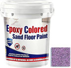 Epoxy Colored Sand Floor Paint, Epoxy Floor Paint for Concrete, High Gloss Marble Effect Coating, Waterproof Non-Slip Concrete Paints, Suitable for Indoor/Outdoor Use (Purple,160 oz/5 kg)