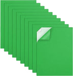 MEARCOOH Self Adhesive Foam Sheets, Green 9x12 Inch 2mm Sticky Eva Foam Paper for Crafts Cardmaking Photo Frames Classroom Scrapbooking Christmas Crafts (Green 10 Sheets)
