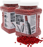 Blended Waxes, Inc. Bottle Sealing Wax, Premium Pastille Wax Seal Beads for Wine, Beer, and Liquor Bottle Closure, Seals Between 25-30 Bottles, 1 lb, Bright Red