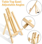 AROIC Wood Easels, Easel Stand for Painting Canvases, Art, and Crafts. (11.8 inch, 10 Pack), Tripod, Painting Party Easel, Kids Student Table School Desktop, Portable Canvas Photo Picture Sign Holder.
