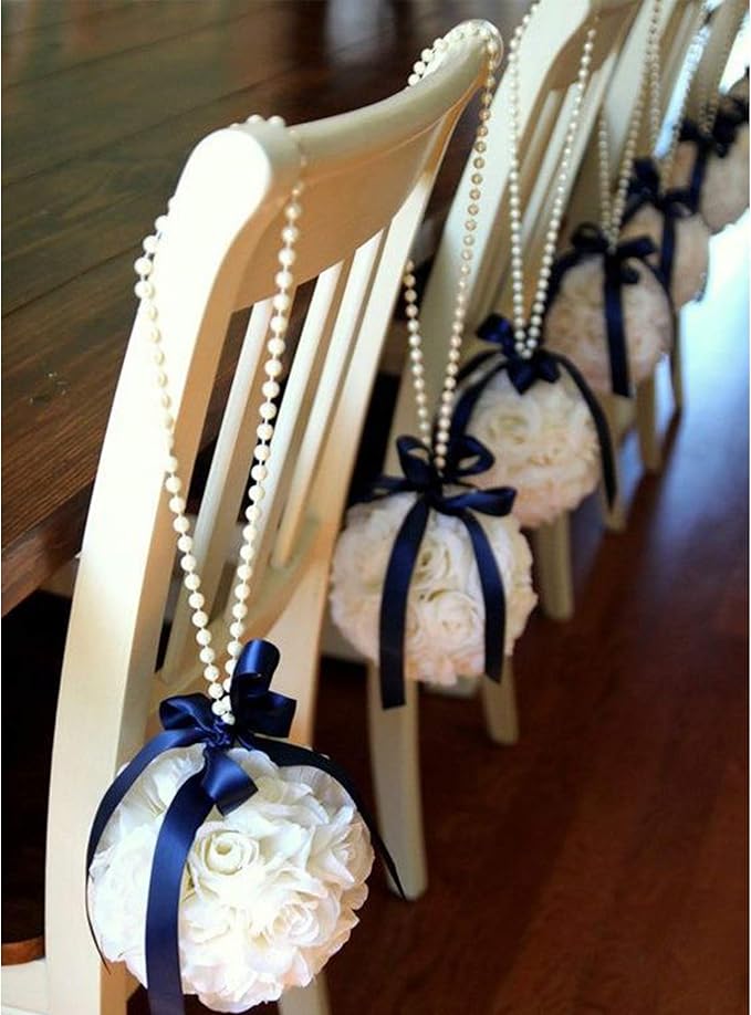 VATIN Double Face Deep Navy Blue Satin Ribbon 3/8" Continuous 50 Yards,Navy Blue Polyester Fabric Ribbon use for Bows Bouquet, Gift Wrapping, Floral Arrangement Wedding Decoration