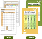 Magnetic Golf Scorecard Holder All-in-One, High-End Leather Golf Yardage Book Holder, Scorecard Book Yardage Book Cover Universal Fit for Scorecard, Golf Accessories Fit for Most Back Pocket