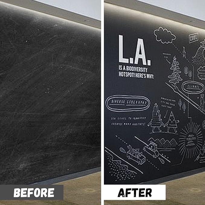ShangTianFeng Black Chalkboard Paint （32 FL Oz） - Matte Finish, Non-Toxic & Quick-Drying Chalk Paint for Walls, Wood, Metal, Glass | Easy Clean, Durable DIY Craft Paint for Kids Room, Kitchen, Classroom Decor