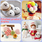 Mayboos Needle Felting Kit, 42 Colors Wool Roving Set, Needle Felting Kit with Felting Tool and Foam Mat Needle Felting Supplies for Home Decoration Felted