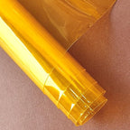HYANG Light Yellow Transparent PVC Super Clear Holographic Vinyl Faux Leather Sheets 1 Roll 12" x 47" (30cm x 120cm) for DIY Bows Earrings Bags DIY Crafts Making