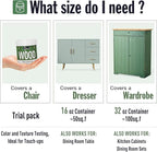 DWIL Matte Finish Furniture Paint - 32 Oz Wood Paint for Cabinets, Doors, Tables, and Dressers Refinishing - Water-Based, Non-Toxic & Odorless, Easy to Apply(Light Grey)-With Tools
