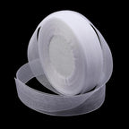 White Ribbon for Gifts Wrapping, 1 inch 50Yard Sheer Organza Ribbon, Gift Wrap Chiffon Fabric Ribbons for Flower Bouquet, Christmas, Mothers Day, Wedding, Crafts, Party Decoration