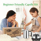 SAEUYVB Candle Making Kit with Wax Melter, Natural Candle Wax for Candle Making - DIY Candle Making Supplies, Including 10lbs Soy Wax, Melting Pot, Electric Stove,Candle Kit for Adults, Beginnner
