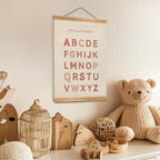 ZTGDA Alphabet Shapes Poster Set of 2, ABC Posters for Toddlers Decor, Shapes Alphabet Learning Poster Hanger Frame Wall Decor for Classroom Nursery Kids Room Playroom Preschool Decor