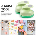 UCEC Circle Hole Punch, Paper Punches for Crafting, 3/8+5/8+1 Inch Circle Punches, Heart Hole Punch, Shape Puncher Cutter for Paper Crafts Scrapbooking, 6Pcs