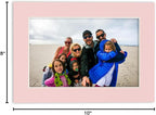 8x10 Mat Bevel Cut for 5.5x8.5 Photos - Acid Free Soft Pink Precut Matboard With Backing Board and Crystal Clear, Self Seal Photo Mat Bag - For Pictures, Photos, Framing - 4-ply Thickness