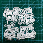 Cutting Dies Metal Stencils Scrapbooking Tools Happy Birthday Thankyou DIY Embossing Template for Paper Card Making Album Arts Crafts Supplies (English words-10.1x10.1cm)