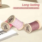 Natural Waxed Thread, 0.55mm/0.8mm, Wax Thread for Handcrafted Wrapping, Sewing, Bookbinding, Leather Threads, Beginners Craft DIY, Hemp Cord (Rose/Lilac/Mauve, 0.8mm/16 Yards)