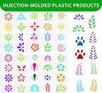 GEOCCI Flower Petal Tools for Dot Painting，50 Petal Shapes Dotting Tool，Mandala Dot Art Tools for Rocks，Embosssing Tools for Painting Dots （Purple）