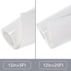 TORC Iridescent White HTV Heat Transfer Vinyl Roll 12 in x 5 ft Sparkly Rainbow White Iron-on Transfer for T-Shirts