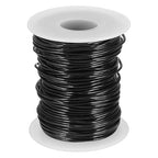uxcell 16 Gauge / 1.5mm Anodized Aluminum Wire for Jewelry Craft Making, 102 Feet Bendable Flexible Wire for DIY Home Decor Gardening Sculpture, Black