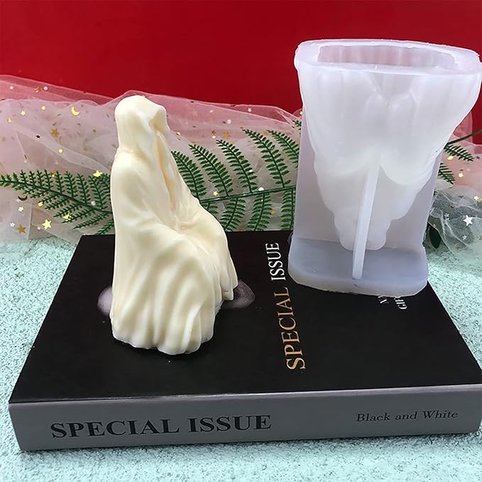 Skull Candle Molds - Shadow Man, Reaper, Ghost & More - 3D Silicone Molds for Resin Casting
