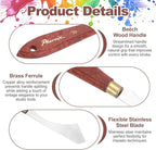 MECCANIXITY Pack of 1 Palette Knife No.30, 8.2" Long Palette Knives with Stainless Steel Flexible Spatula Pallet Knife and Wood Handle for Scraping, Mixing, Oil Acrylic Painting Canvas