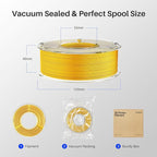 ELEGOO Silk PLA Filament 1.75mm Triple Colors Orange Blue Purple 250g, Shiny Tri-Color 3D Printer Filament Dimensional Accuracy +/- 0.05mm, 250g Spool Fits for Most FDM 3D Printers