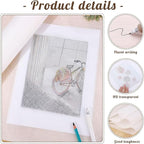 Tracing Paper Roll 24in x 50yd, White Trace Paper Pattern Paper Translucent Tracing Paper for Sewing, Drawing, Sketching, Gift Wrapping