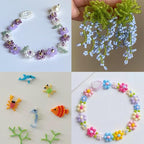 11200pcs Glass Seed Beads for DIY Crafting Bracelet Necklace Embroidery Jewelry Making Supplies (3mm, 400pcs/Color, 28 Colors, Blue Scheme)