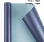 NESCCI Dark Blue Matte Wrapping Paper,Solid Color Pearly-Lustre Paper,Gift Wrapping Paper,Perfect for Wedding,Valentine's Day,Birthday, Christmas,Baby Shower,DIY Bouquet (17 Inches X 32.8 Feet)