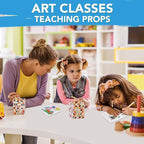 ESRICH Mini Canvases for Painting,4x4In Canvas in Bulk 24Pack, 2/5In Profile Small Square Canvas, Blank Canvases are Great for School Projects and Kids Birthday Parties, Home Decor Project.