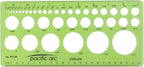 Pacific Arc Circles Template Guide, 40 Perfect Circles from 1/32 to 1 5/8 inch with Inch and Metric Graduations