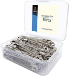 50PCS-3In Safety Pins,Stainless Steel Safety Pins,Bulk Metal Silver Sewing Pins Clothing Clips Tool 75mm Decorative(3" 50)