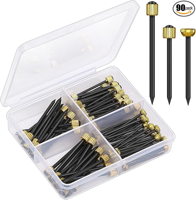 90PCS Picture Hanging Nails, 3 Sizes Wall Decorative Nails for Hanging Pictures Frame Kit Hanging Hardware Tool Hangers for Claw Drywall Nails (Small Medium Large Nails)