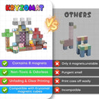 100PCS Magnetic Blocks - Magnet Tiles Toys for Kids, Magnetic Building Blocks Cubes, Stacking Magnets Toys for Kids, Birthday Gifts for Boys and Girls Age 3+ Years Old