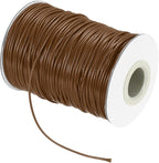 MECCANIXITY Waxed Cord 1.5mm Waxed Thread 87 Yard Wax String Leather Cord for Bracelet Making, Necklaces, Beading, Jewelry Making and DIY Crafts(Dark Brown)