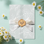 SWANGSA 50 Pack Vellum Jackets for 5x7 Invitations, Elegant White Rose Vellum Paper, 115GSM Translucent Invitation Sleeve Wraps for Wedding Bridal Baby Shower Birthday Envelopes