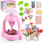 Bsgifts Fabric Flower Making Toys, DIY Flower Press Kits for Kids Ages 3-12, Creative Educational Activity Arts & Crafts Toys, Ideal Holiday Gifts for Preschool Kids, Pink