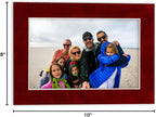 8x10 Mat Bevel Cut for 5x8 Photos - Acid Free Bright Red Suede Precut Matboard - For Pictures, Photos, Framing - 4-ply Thickness