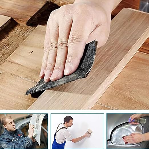 32 PCS Sandpaper 60/120/150/280/320/400/600/800 Grit Wet Dry Sandpaper Assortment 9x3.6 Inch Hand Sanding Sheets for Automotive Sanding,Furniture Finishing,Wood Turing Finishing.
