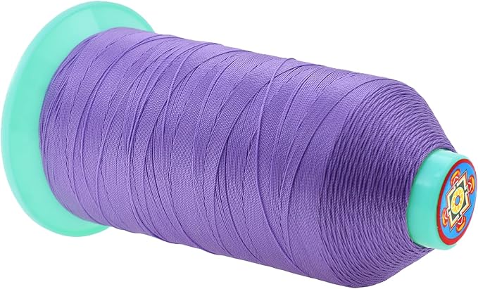 Mandala Crafts Bonded Nylon Thread Lilac Heavy Duty Sewing Threads - 1100 YDs Size 92 280D T90 Tex 90 Thread for Leather Jeans Weaving Outdoor Marine Upholstery Threads