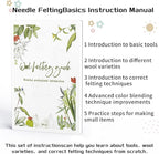 NFAMRZCAR Needle Felting Mat,6x6x1.5 Inch Thick and Firm Felting Pad Natural Wool Felting Pad with Needle Felting Mat,Instruction