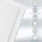 KEFF Canvas Boards for Painting - 4x10 8-Pack Bulk Canvas Panels, 100% Cotton Triple Primed Small Canvases for Painting Supplies, Acrylic, Oil, Watercolor & Tempera