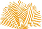 Flexicore Packaging Tangerine Orange Pin Stripe Print Gift Wrap Tissue Paper Size: 15 Inch X 20 Inch | Count: 50 Sheets | Color: Tangerine Pin Stripe