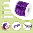 MECCANIXITY 9 Gauge Anodized Aluminum Craft Wire Bendable Bonsai Training Wire 56 Feet 3mm for Sculpting Crafts Wreath Floral Beading Jewelry Making, Purple