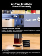 Creality 72W Output Power Laser Engraver, Falcon Pro 10W with Air Assist Laser Engraving Machine, CNC Machine Laser Engraver for Wood and Metal, Paper, Acrylic, Leather