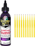 Unicorn SPiT Gel Stain and Glaze in One - Sparkle Violet Vulture 4 oz. Bottle Detail Sticks