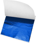 MECCANIXITY Gold Leaf Foil Sheet, Blue Leaf Papers, 3.3 Inch x 3.1 Inch for Art Decoration, Sculptures, Painting, Pack of 150 Pcs