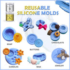 Silicone Putty - 2.5 Lb Flexible Silicone Mold Making Kit for Reusable Silicone Molds Making - Easy 1:1 Mixing Ratio Fast Cured Molding Putty for Casting, Resin Molds, Soap Mold, Candle Molds, Statues
