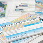 MEEDEN Watercolor Paper Block, 100% Cotton Watercolor Paper Pad of 20 Sheets, 140lb/300gsm, Acid-Free Art Paper for Watercolor, Gouache, Ink and More, 10" x 7" Rough Grain