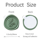 PONATIA Olive Green Wax Seal Stickers - 50 Pcs Self- Adhesive Wedding Envelopes Seal Stickers, Perfect for Invitation, Christmas Cards, Gift Wrapping, Party Menu Décor