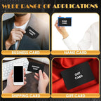 weparmeety 100 Pcs Metal Engraving Blanks Aluminum Sheet Laser Engraving Business Card Multipurpose DIY Gift Cards 86 x 54 x 0.21 mm (Matte Black)