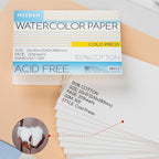MEEDEN Watercolor Paper Block - 100% Cotton Watercolor Paper Pad of 20 Sheets, 140lb/300gsm, Acid-Free Art Paper for Watercolor, Gouache, Ink and More, 21" x 15" Cold Press