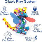 Clixo Super Rainbow, 60 Piece Pack - A Versatile, Travel Friendly Magnetic Building Toy, Flexible Design for Hours of Fun Creative STEM Play, Great Gift for Curious Kids. Ages 4-99